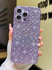 Luxury Rhinestone Full Cover iPhone 15 pro Max Case Womens Style Card Paper Soft TPU Shockproof Protective Cover for Apple Phones