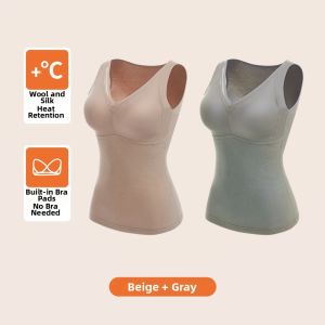 GRACEWELL | Thermal Wool Vest with Padding Innerwear