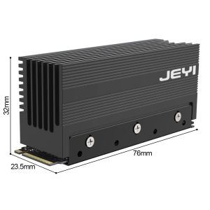 JEYI M.2 2280 NVMe NGFF SSD Heatsink - Heavy-Duty Aluminum Passive Convection Fin Heatsink for PC Coolers (Max 35℃ Decrease)