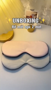 Bịt Mắt Ngủ 2 Mặt Nóng Lạnh Che Sáng 100% Cao Cấp – Mặt Nạ Ngủ Sleep Mask Eye Mask Ngủ Sâu Giảm Mỏi Mắt
