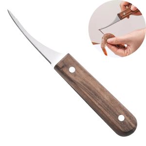 Dao Lọc Tôm Bằng Thép Không Gỉ Thân Thiện Với Môi Trường Cán Gỗ Dụng Cụ Nhà Bếp Cần Thiết Cho Việc Sơ Chế Tôm Nhanh Chóng