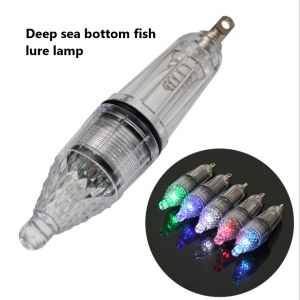 ERANPO 6Pcs Bright LED Glittering Fishing Light 12cm Underwater Attract Fish Outdoor Night Light Blue Red White Green Led Pool Lights