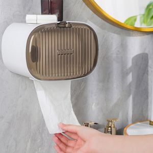 Hộp Đựng Khăn Giấy Gắn Tường Bằng Nhựa Trong Suốt Không Đục Lỗ Kích Thước Lớn Tiết Kiệm Không Gian Cho Nhà