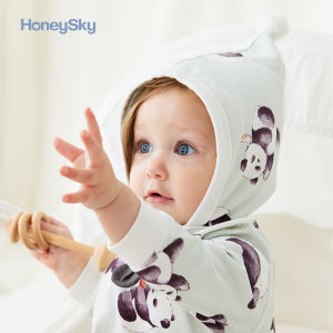 HoneySky Baby Hat for Newborn Boys And Girls Spring Autumn Pure Cotton Ball Cap 0-6 Months Old Baby Spring Autumn Outing
