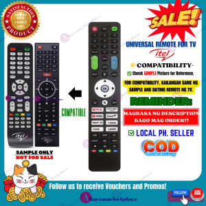 ITEL Remote for LED SMART ANDROID TV [**Mag Basa B4 Umorder**] Remote LED TV A24S226 -ITEL A194 TV REMOTE A324 A1930EE AD1751 Ready to Use Universal TV Remote ITEL for SMAR LED TV alluremarketplace2