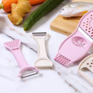 GOLIFE Vegetable Peeler Grater Serrated Blade Peeler Stainless Steel Multifunctional Paring Knife Planing