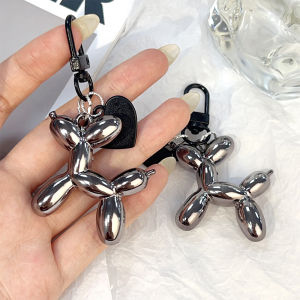 Bóng bay tình yêu mặt dây chuyền hình con chó Keychain phong cách Ins Túi đôi dễ thương Mặt dây chuyền Quà Tặng xu hướng cho bạn bè tốt nhất