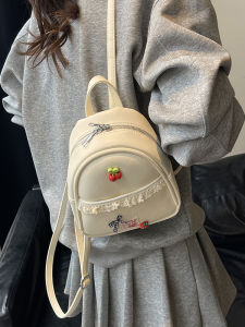 Chic Mini Shoulder Bag for Girls Fashionable Trendy Youth PU Leather Small Size Daily Use Soft Surface Floral Pattern