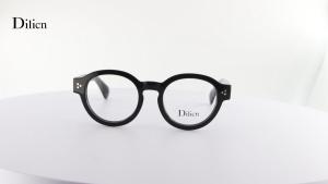 Dilicn Round Square Korean Style Fashion Glasses for Women and Men Eyeglasses Replaceable Lens Acetate Full Rim Optical Frame YD1229