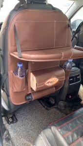 Tas penyimpanan jok mobil multifungsi tas penyimpanan mobil berbahan kulit berkualitas tinggi tas penyimpanan tempat sampah mobil.