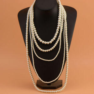 Fashion Retro Bridal Ornament Large and Small Pearls Sweater Chain Necklace K-style Multilayer Fashion Long Necklace Accessories Women