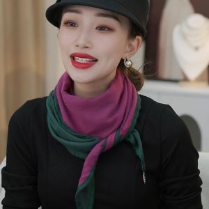 Artistic Cotton Linen Double-Sided Small Scarf Pendant Autumn Winter National Style Comfortable Milan Home Fashion Accessories