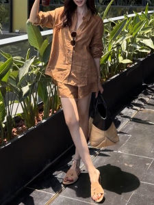 LIRUSHAN | Sun Protection Design Linen Women Suit