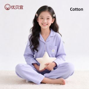 Yobeyi | Bộ pijama dài tay cho bé gái cotton mùa thu