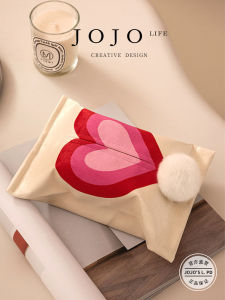 Luxurious Wall-Mounted Storage Box Desktop Paper Towel Holder Nordic Style Fabric Tissue Box Organizer Fresh Trend Household Storage