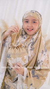 Mukena Alena Couple Ibu dan Anak 2in1 Traveling Resleting Katun Mikro Motif Premium
