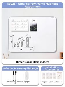 deli | Magnetic Hanging Whiteboard Ultra-Thin Frame