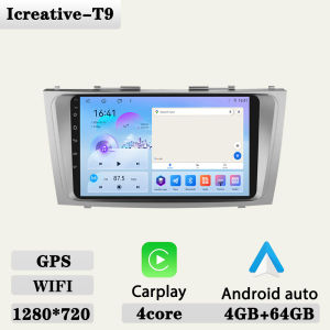 Car Radio Android for Toyota Camry 2006-2011 Carplay Multimedia Player 2din Stereo Autoaudio Head Unit 9 Screen Navigation GPS
