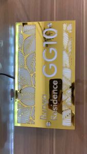 Nomor Rumah Akrilik Mirror Vintage Minimalis Modern