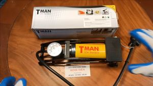 Bơm đạp chân 1 ống hơi cực mạnh TMAN USA Standard - Bơm xe máy xe đạp có đồng hồ áp suất tiện lợi