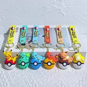 Potdemiel | Pokémon Gift Idea Keychain Pikachu Koda Duck Poké Ball Pendant Charizard Jewelry Figurines Doll Cartoon Gift Wholesale