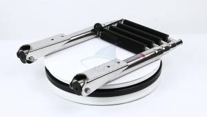 Andymarine 4 Step Stainless Steel Boat Ladder Yacht Polished Telescoping Adjustable Swimming Ladder