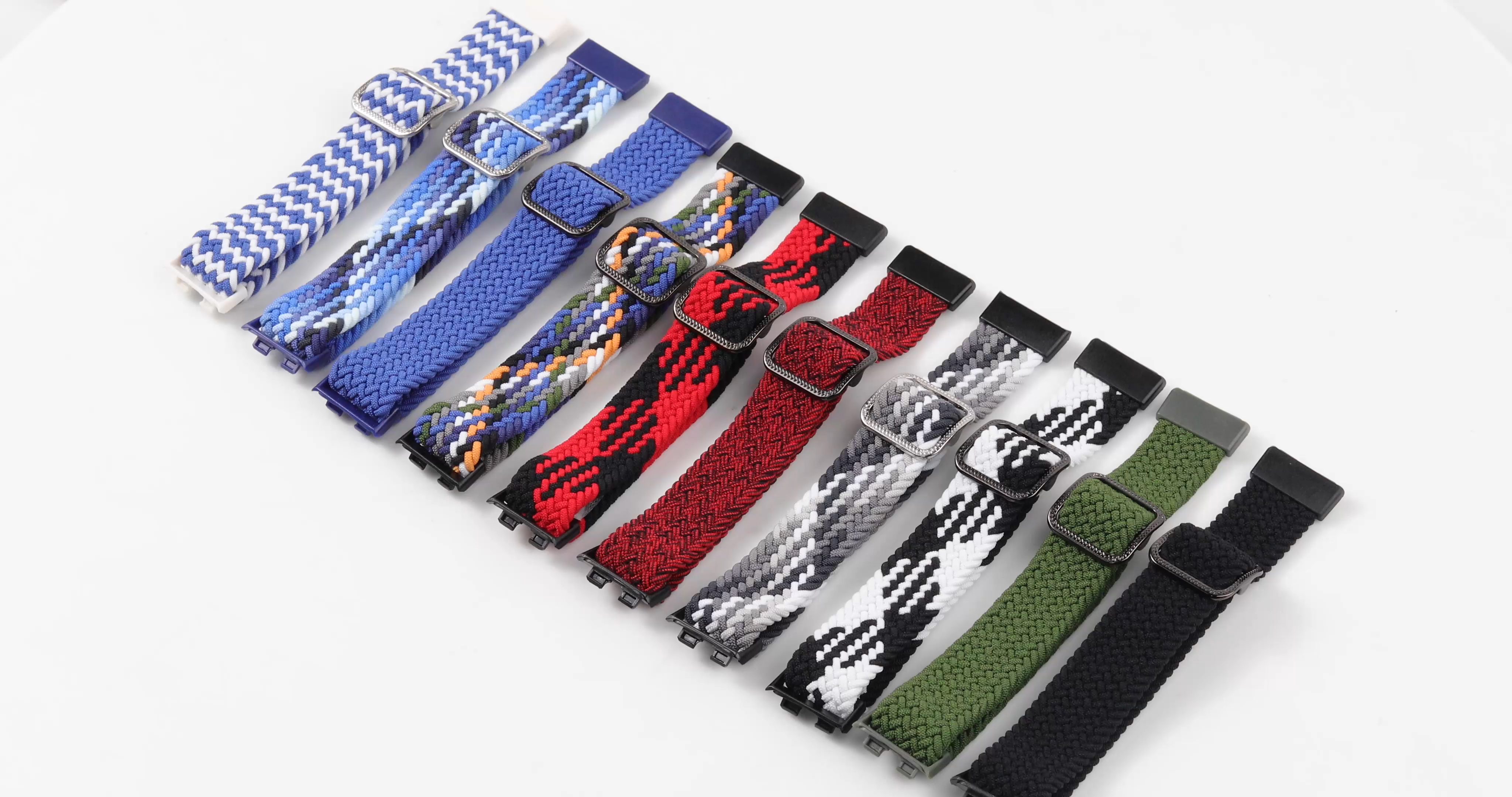 Elastic Braided Scrunchie Strap for Huawei Band 10/9/8 NFC Soft Nylon Sport Band Adjustable Replacement Wristbands Accessoires Tali Jam Tangan Smartwatch for Huawei Band 10/9/8 NFC