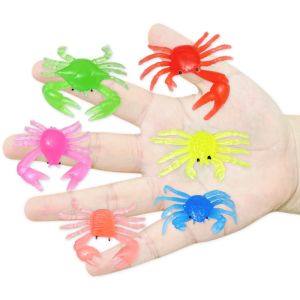 Soft Rubber Simulation Little Crab Mini Cute Colorful Suit Floating Kindergarten Children Playing Fish and Shrimp Toys