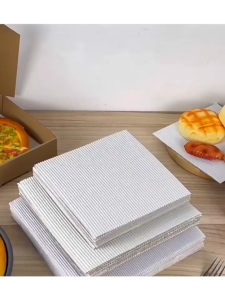 100 Pcs Tatakan Alas Pizza / Kertas Alas Gelombang / Kertas Pizza Sekat