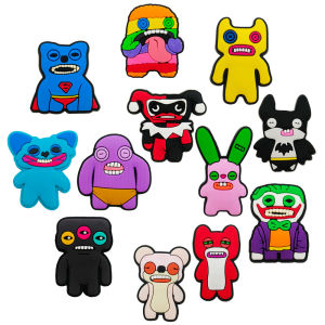 Hot Toys | 12pcs Strange Tooth Monster Series Shoe Charms Cartoon for Clogs Sandals Decoration Accessories Shoe Buckle for Friends Gifts