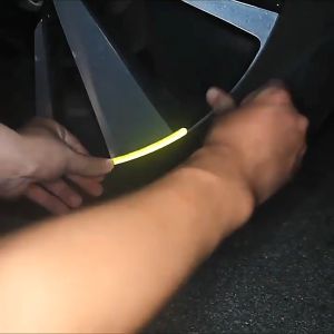 BY Mall 20Pcs Reflective Strips Stickers Car Motorcycle Wheel Styling Decal Sticker Auto Moto Decor Decals Accessories