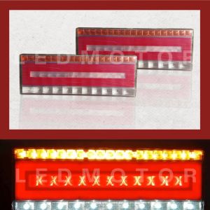 1 Pasang Stoplamp Variasi Kotak Lampu Rem Belakang Running Truk 24 Volt