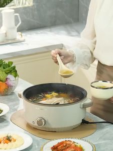 【รับประกัน 5 ปี】กระทะไฟฟ้า 28cm หม้อสุกี้ชาบู กะทะไฟฟ้า หม้ออเนกประสงค์ นึ่ง/ต้ม/ผัด/หม้อไฟ 5L 1000W กะทะไฟฟ้าเอนก หม้อนึ่ง