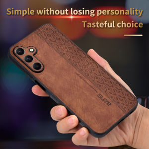 Luxury Bumper Coque Leather Phone Case For Samsung Galaxy A36 A16 A06 A35 A55 5G A05S A15 A14 M14 A04E A24 A25 A34 A54 A52 Cover