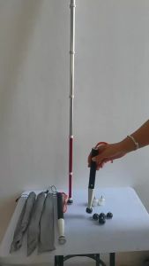 Telescopic Blind Cane Walking Stick Blind Reflective Cane Foldable Shockproof Crutch for Visually Impaired People