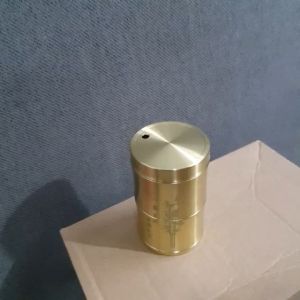 Hộp đựng tăm lọ đựng tăm cao cấp chất liệu bằng đồng vàng SA0045