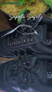 Nukus Sepatu Safety Pendek Pria Casual Ujung Besi Kulit  - SPT 03H