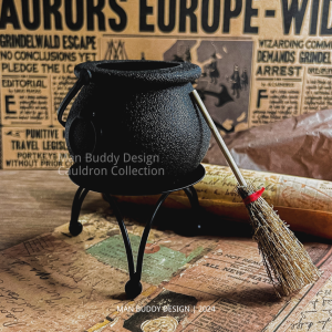 Harry Potter Cauldron Three-legged Cauldron Stand Dark Style Hogwarts Decoration Halloween Blind Box Scene Props Resin Material