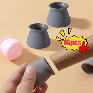 【BUY 8 TAKE 8】16pcs Silicone Furniture Leg Protection Cover Table Feet Pad Floor Protector Non-slip Home Leg Caps Rubber Chair Foot Cover Table Covers Chair Leg Caps Feet Socks Hole Plug Cover Floor Protector