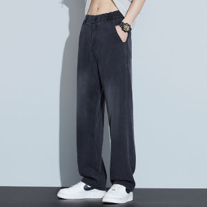 Thin Wide Legged Straight Jeans Men Summer