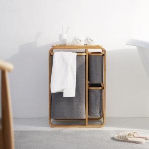 Large Multi-functional Laundry Basket Bamboo Wood