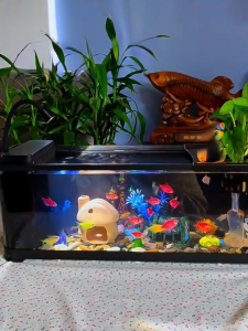 Greenpets Fish Tank Betta Tank Fish Aquarium Landscape Tank Accessories Fish Tank Mini Aquarium
