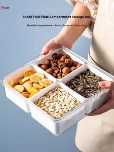 Elegant Chinese Style Sectioned Fruit & Snack Tray