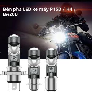 1PC H4 P15D LED Xe Máy Đèn Pha Bóng Đèn 6500K Trắng Ba20d DRL Hi/Lo Tia Động Cơ Đèn Tín Hiệu Phụ Kiện Cho Xe Máy
