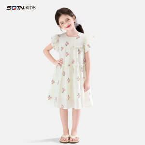 SQTN.KIDS | Elegant Unique Floral Princess Dress