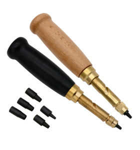 1.5-4mm Automatic Belt Hole Punch Set Paper Leather Reaming Drill Bit Crafts Wallet Watch Strap Awl Reamer DIY Hand Tools