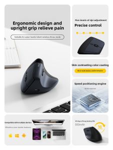 W&P | Wireless Bluetooth Vertical Mouse Silent 3-Mode