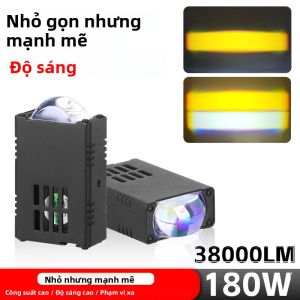 Đèn LED 2 Chiếc 180W Lắp Lưới Tản Nhiệt Xe Hơi Đèn Pha Trước Xe Máy ATV UTV Đèn Sương Mù Đèn Chiếu Xa 38000LM Có Quạt 10V-36V