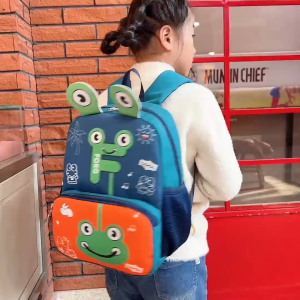 Cartoon Style School Bag for Kindergarten Baby Girls Student Backpack Soft Handle Lightweight Travel Bag for Kid Boy