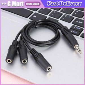 3.5mm Stereo Plug Male To 3 1/8" 3.5mm Stereo Jack Female 1 Input 3 Output Stereo Audio Splitter Cable